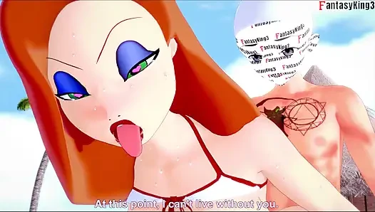 Jessica Rabbit halka açık havuzda sikiliyor