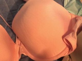 Jerking off with panties and bras