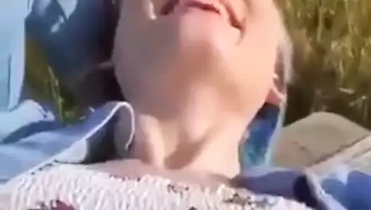 Hottest shemale outdoor with lover guy