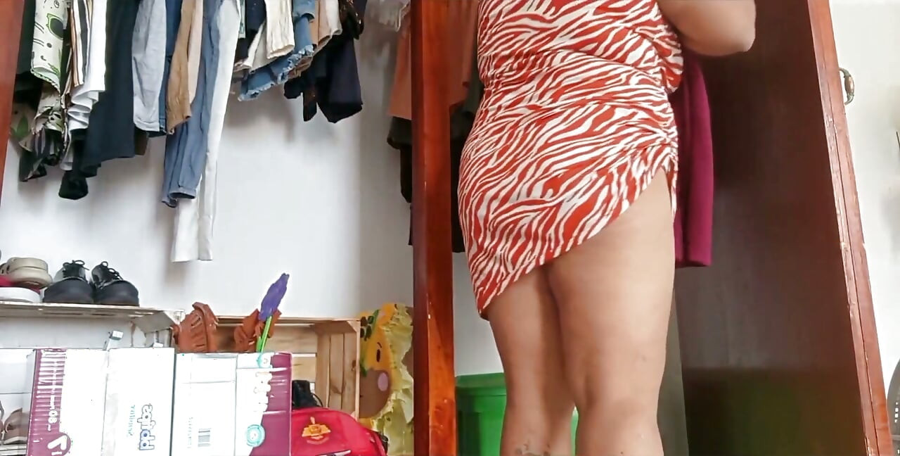 Chubby Mother-in-law in See-through Panties