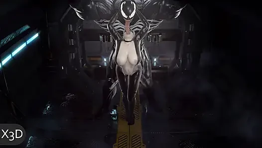 Siyah kedi X Venom 3d animasyon