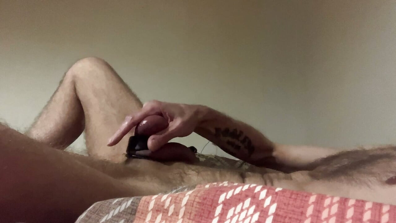 wanking he night away......