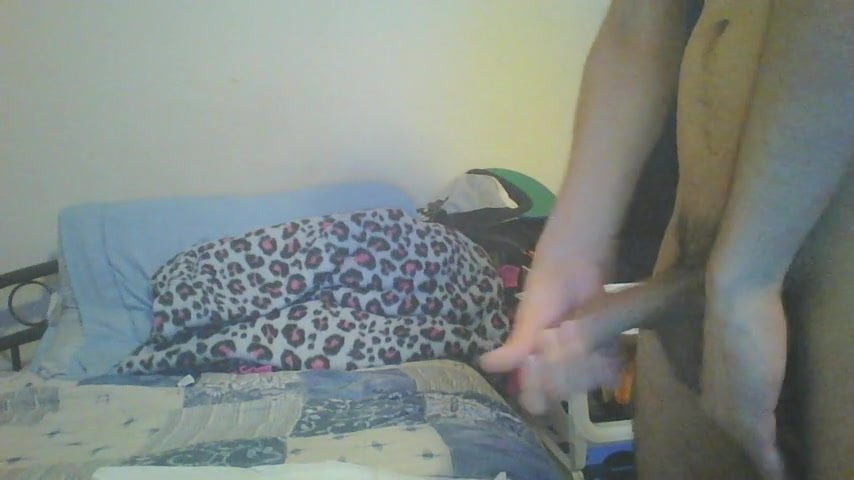 Blowing a load on my bed :)