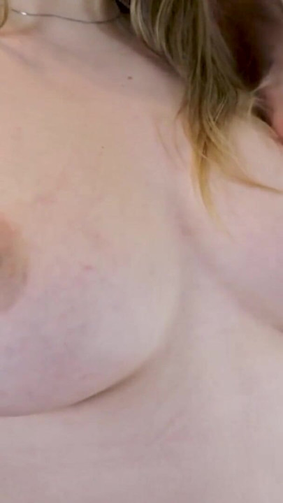 Juicy licking of big beautiful tits close-up, she cummed from this high! | Clip 1