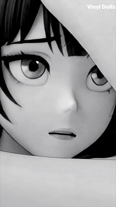 Dullahan Solo 3D _ 머리 없는 애니메이션 소녀가 분리된 머리로 자신을 핥는다