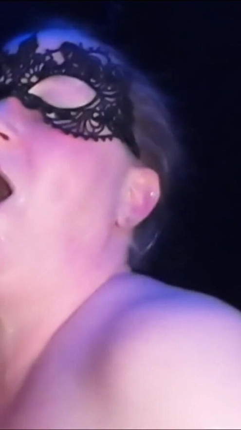 Amateur big tit MILF sucks hard dick at swinger party deepthroat facefuck CUM swallow | Clip 2