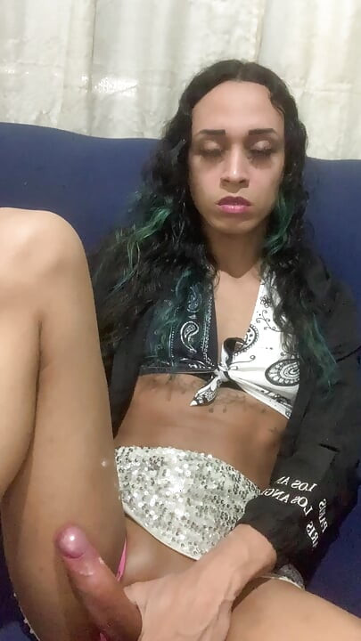 Sweet trans girl like masturbate When solo in home