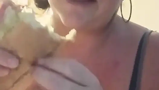 Goddess Eating Pizza