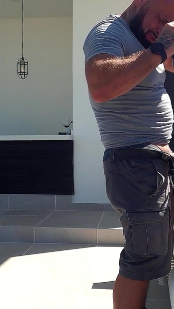 Thrilling moment from "Pink Hair German Teen Penny in Fishnet Stockings Outdoor Sex by older Guy"