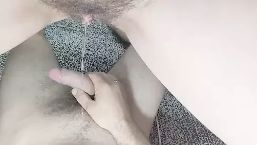 HAIRY PUSSY PEE ON DICK