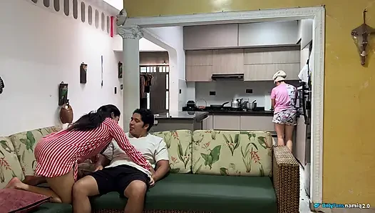 I had sex in front of my wife with her friend! She didn't even notice!