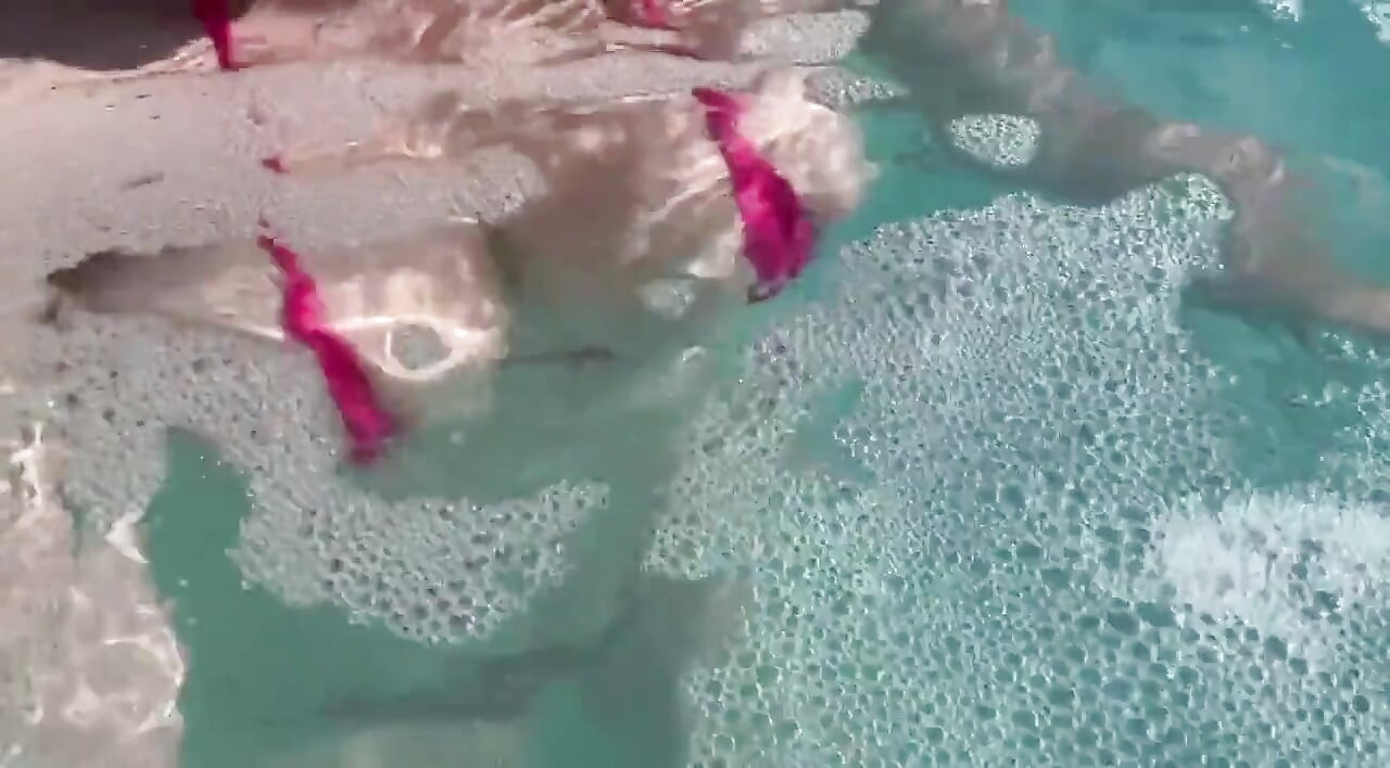 Artemisia Love Sexy and Horny Underwater Showing Her Big Tits in a Super Micro Bikini and You Can See Her Aureolas