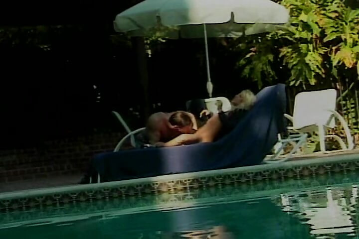 Classic Blonde MILF Rides Big Dick in the Backyard