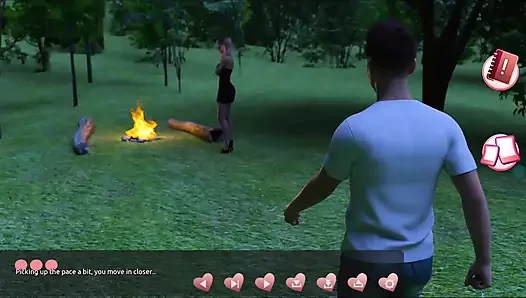 Helping the hotties #3 - Johannes took a sneak peak to see what the girl in the cabin is up to.