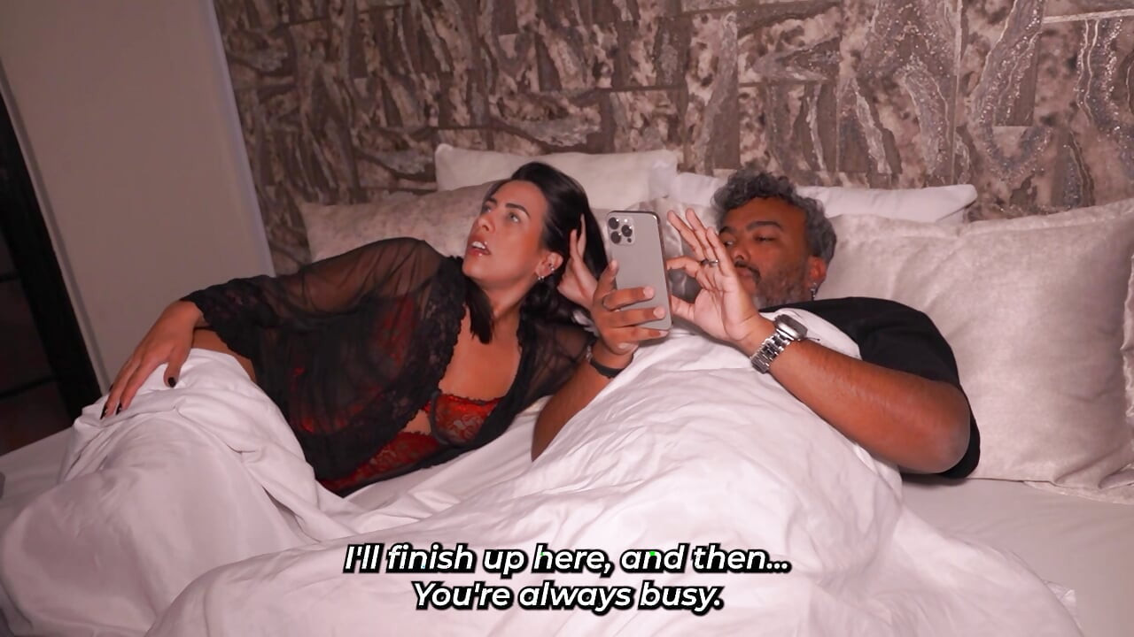 Muscular stepson ends up having sex with his stepmother in secret, sharing the bed.