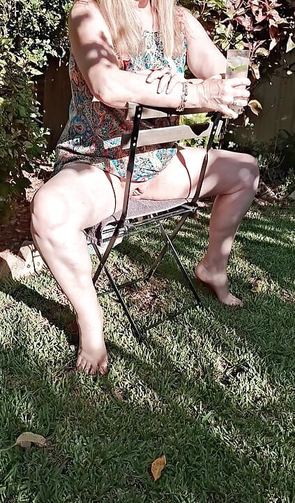 Rumhängen, meine draps im garten.