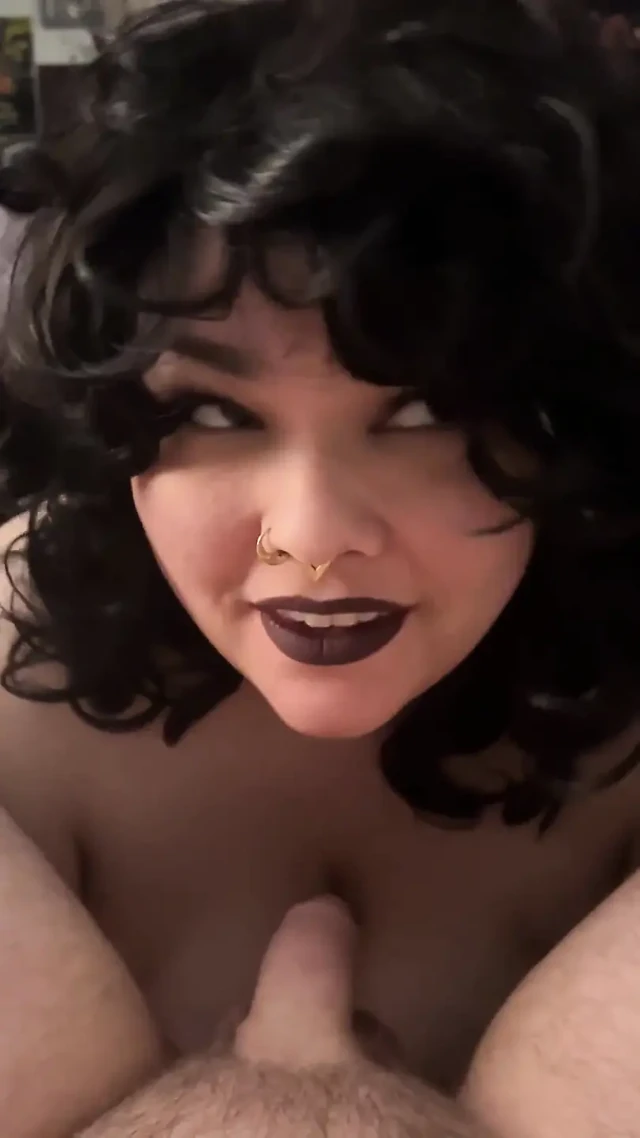 Real Couple Homemade Blowjob! Ahegao Facial
