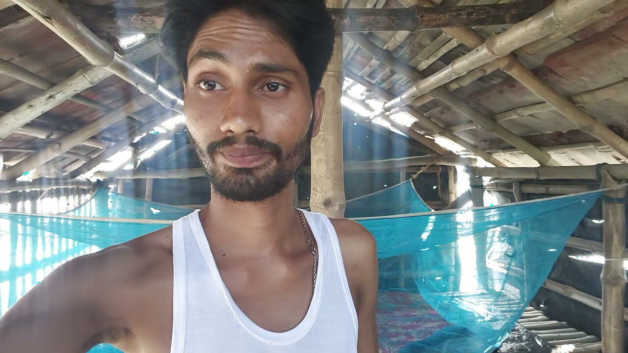 Masturbating in a small hut