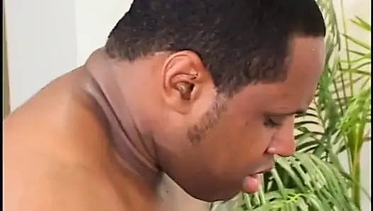 Lovely boobs black cheerleader babe in bed gets cum after sweet fuck