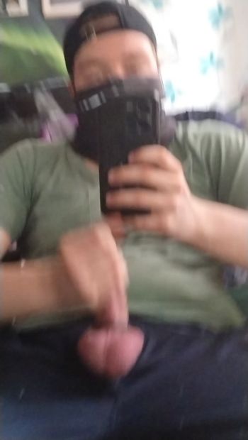 I am a very bad boy who sits in front of mirror and with my big cock