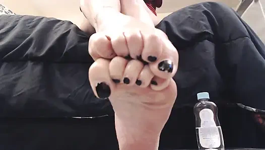 Yakın çekim kalın yağlanmış buruşuk tabanlar