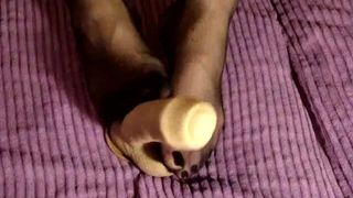 ex.milf footjob in pantyhose pt1