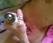 My slut with the hitachi wand in her pussy
