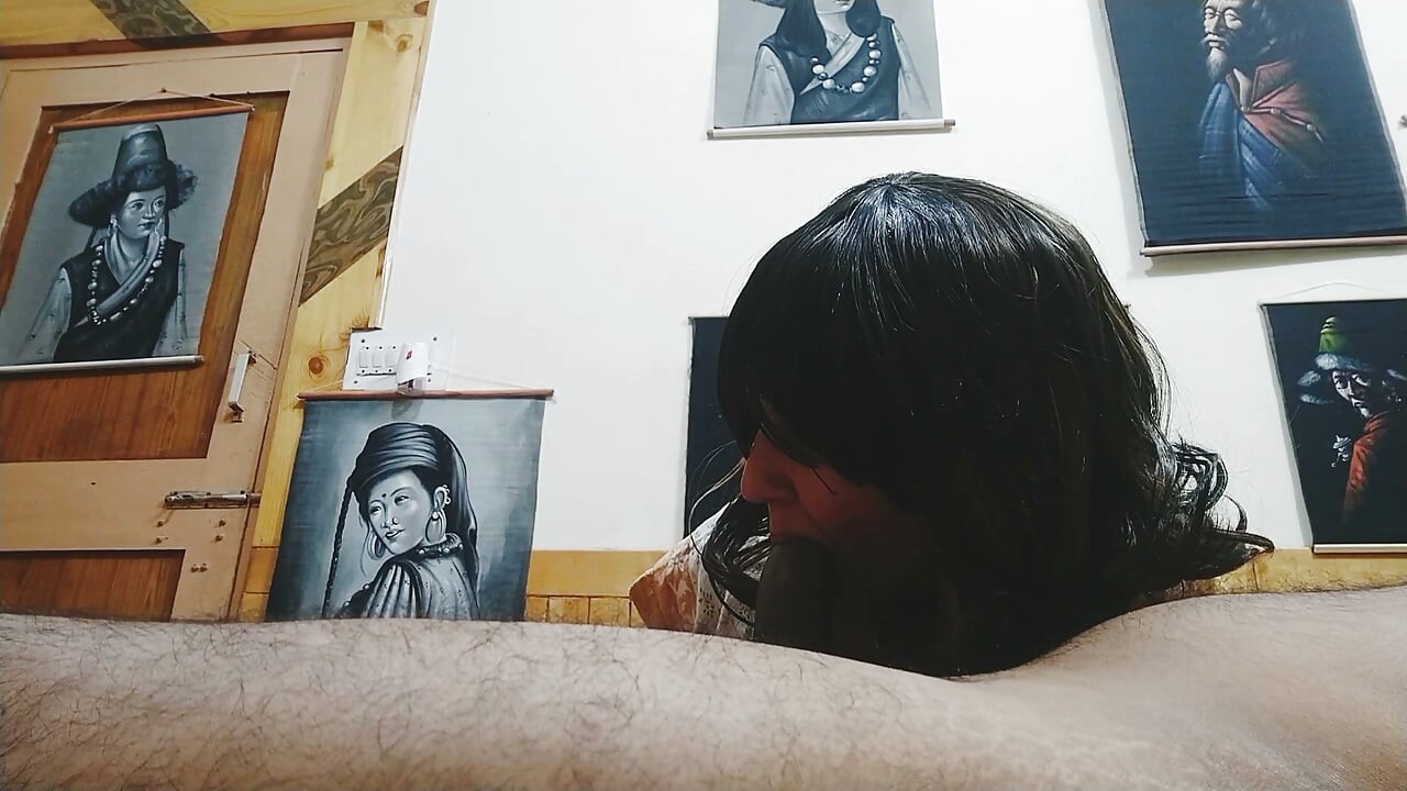 Hot Girl jumps on the bed with a guy