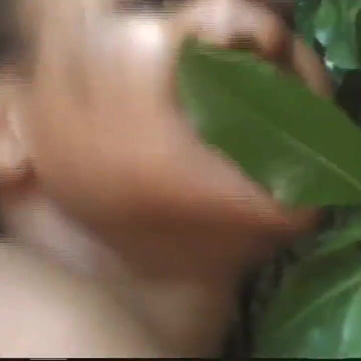 Black and white licking fucking big dick sucking in the garden