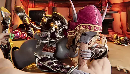 3 boyutlu wow sylvanas windrunner sakso ve anal boncuk boşalması