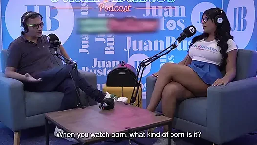 Giant Titted Latina Rosxanagutierrez Penetrated by the Fuck Machine on Juan Bustos Podcast
