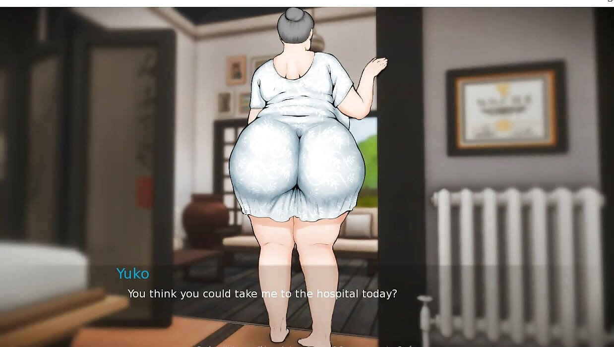 Laboured - gameplay - jeu de rôle - Max se fait baiser la dernière fois avec mamie et à gauche - une mamie désespérée accro à la masturbation