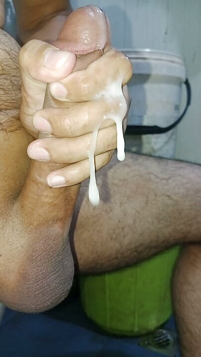 23 years old young boy alone masturbating in washroom