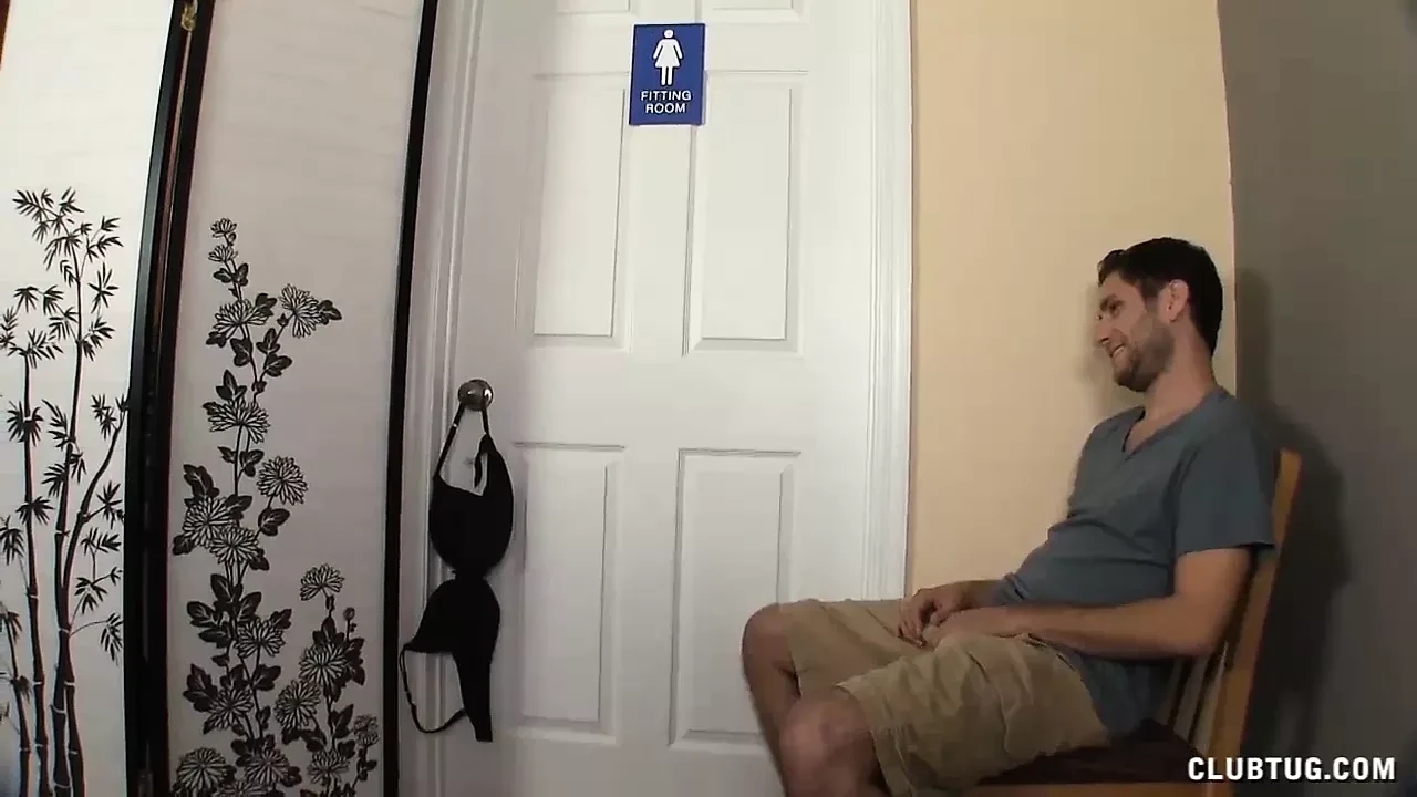 This Guy Starts Touching His Cock To Sexy Dress