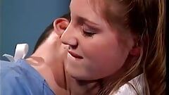 Cute teen candystriper gets drilled by a doctor in the exam room