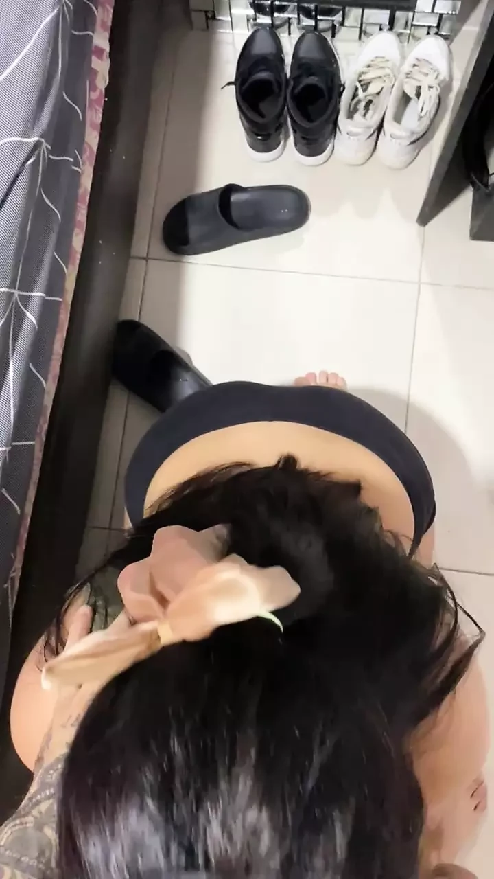 My sweet stepsister takes my hard cock in her mouth
