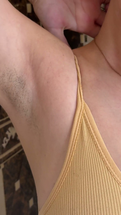 Natural hairy young body! Shaving hairy armpits! Epilation of armpits with an epilator! Depilation! | Clip 1