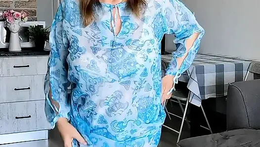 Hot granny seduces you with her huge dangling tits