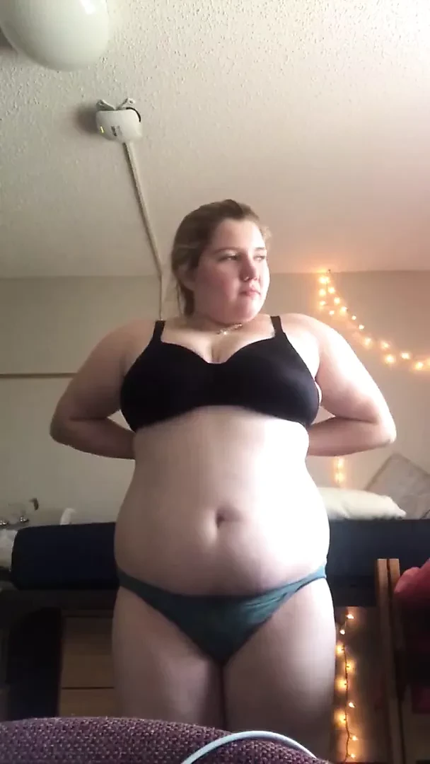 Chubby girl stripping 3