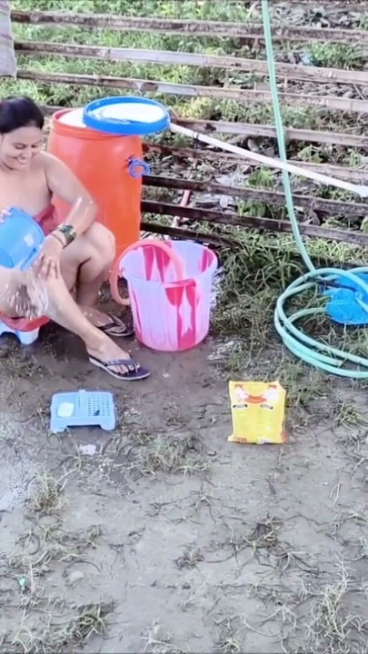 Outdoor bath bedroom sex | Clip 1