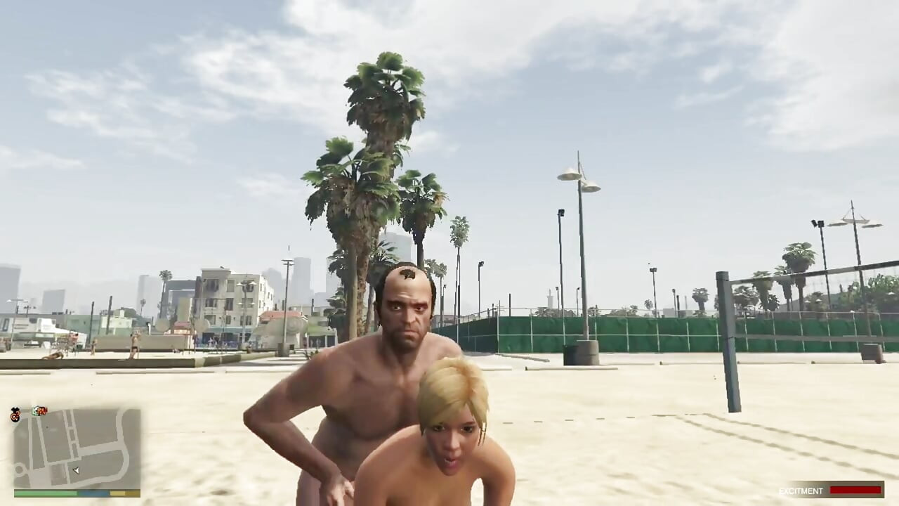 Sugar Daddy Trevor and Sugar Baby Tracey have sex in beach volleyball court