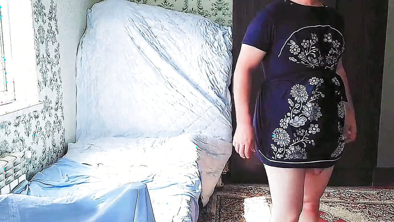 Naughty trans girl dancing slowly in her bedroom