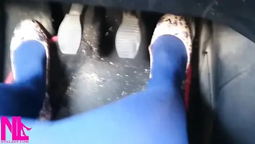 Driving Fast in Flowered Ballet Flats