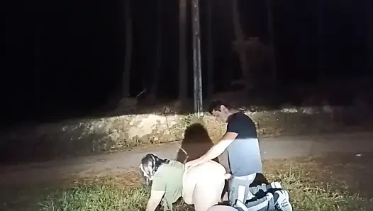 Outdoor sex with a mature