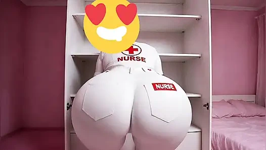 big-bootied nurse shaking her ass