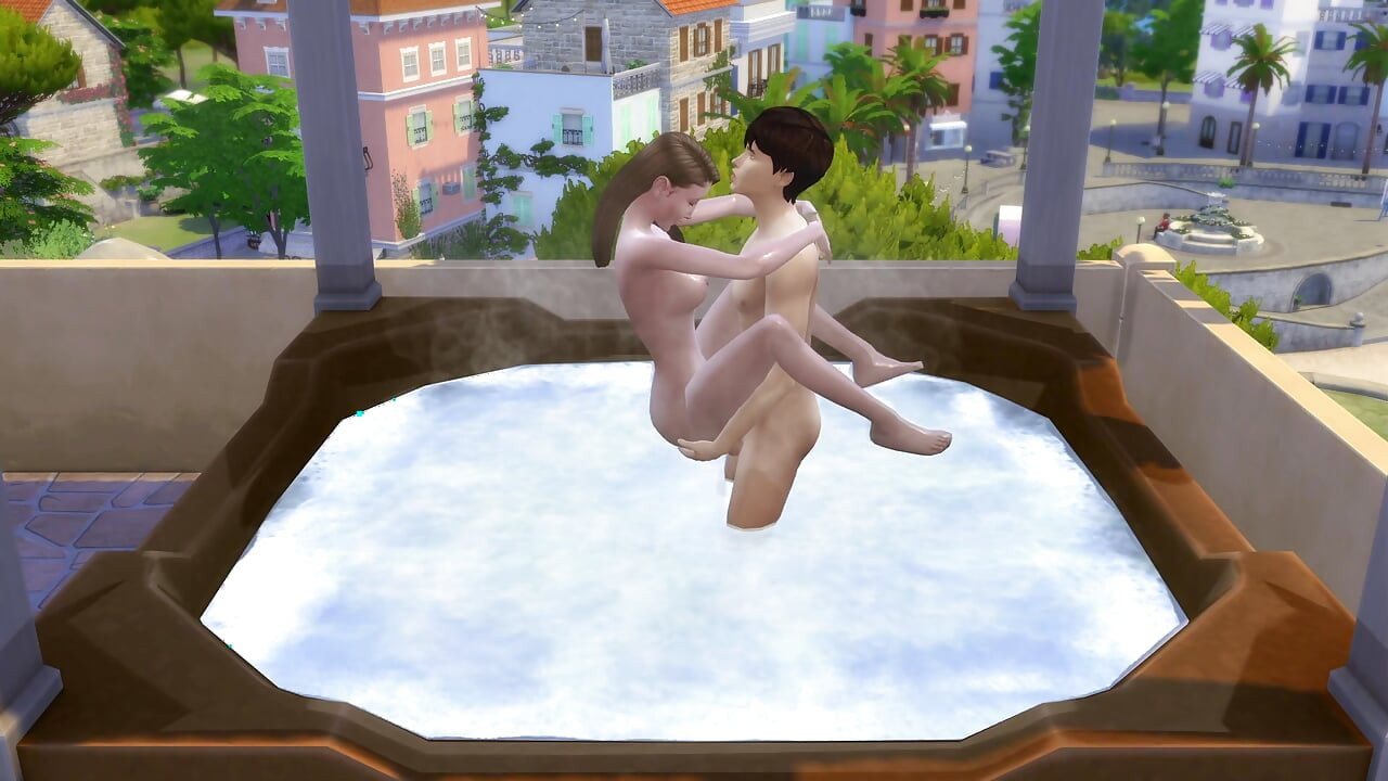 Pareja de vacaciones aprovecha la oportunidad de follar en la hidrográfica. Los Sims