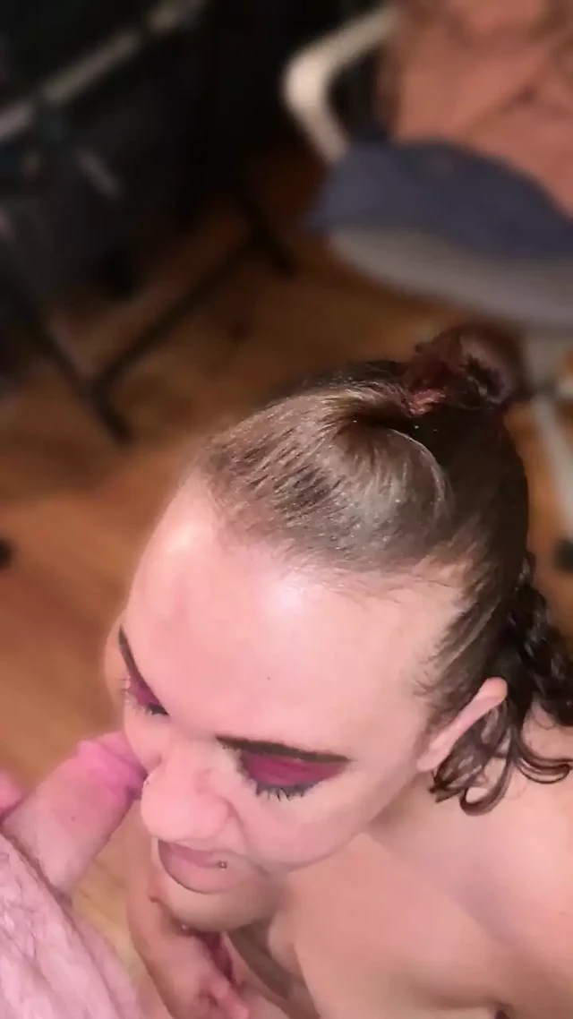 Fat Slut Teases Hard Cock and Receives a HUGE Cum Facial