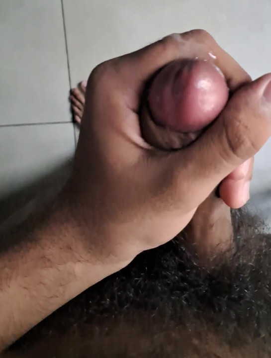 Young indian teen jerks off and cum while home alone