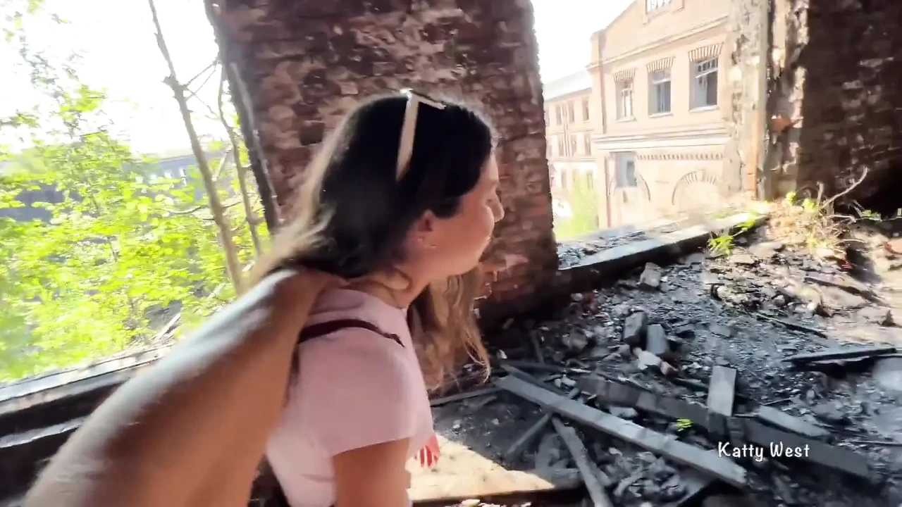 Caught a Cheeky Bitch in an Old Factory and Fucked in the Ass