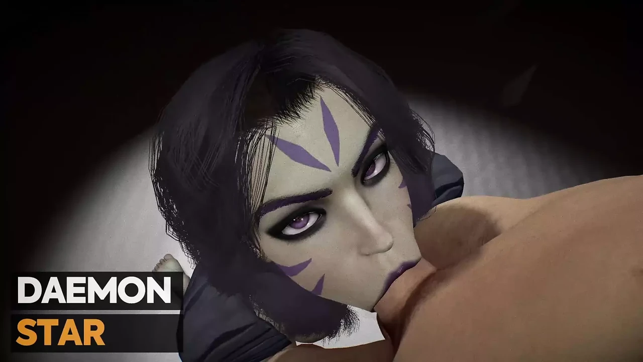 Kai'Sa gives a blowjob until he cums